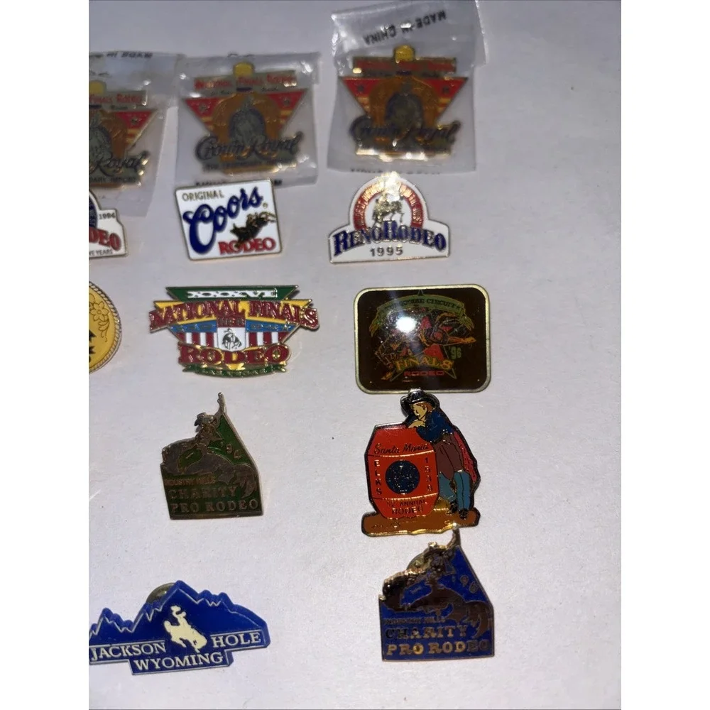 Rare 1990s Rodeo Pin‎ Collection Lot of 18 - National Finals, Bull Riding, NFR